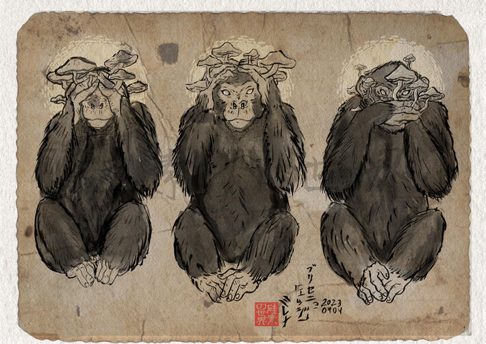 Three wise monkeys