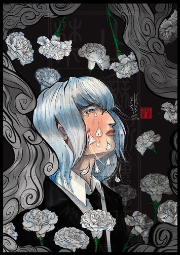 FdA - Tumba de Claveles blancos